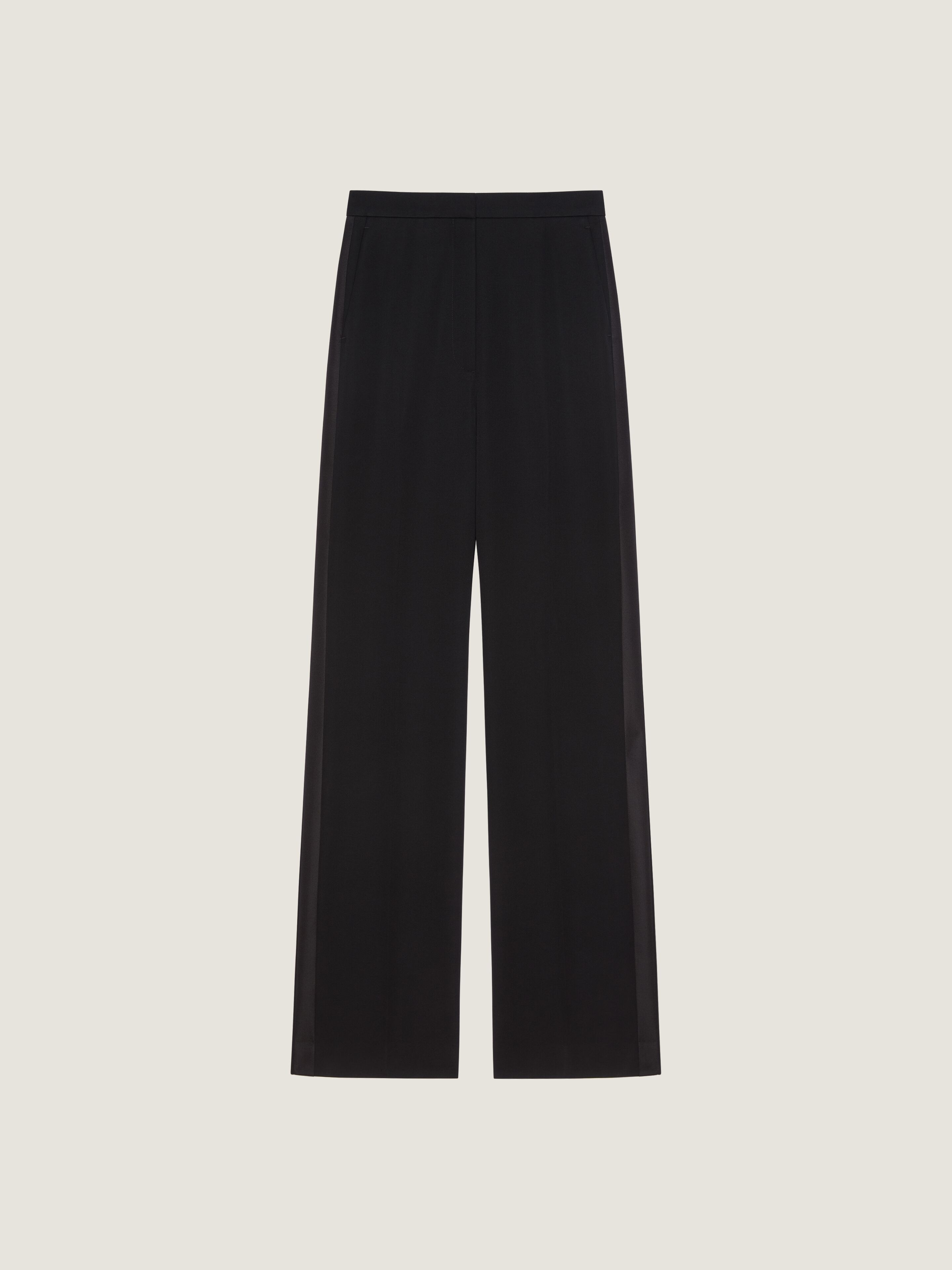 Tuxedo cigarette pants in wool